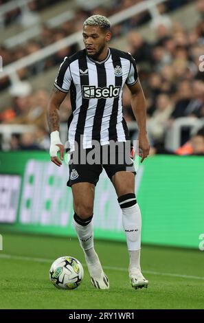 Newcastle Upon Tyne, England, 27th September 2023.   Joelinton of Newcastle United in action during the Carabao Cup match at St. James' Park, Newcastle Upon Tyne. Picture credit should read: Nigel Roddis / Sportimage Stock Photo