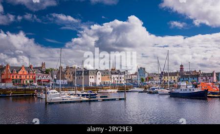 Stornoway harbour on the Isle of Lewis in the outer Hebridean islands of Scotland, UK Stock Photo