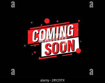 Coming Soon Banner Design Vector Stock Vector