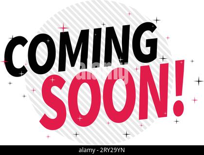 Coming Soon Lettering Design Vector Stock Vector