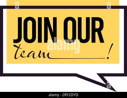 Join our team, we are hiring employees, banner Stock Vector