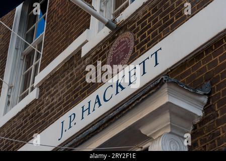 London- Hackett retail store signage in London's West End Stock Photo ...