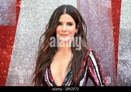 Sandra Bullock attends the 'Ocean's 8' UK Premiere at Cineworld Leicester Square in London. (Photo by Fred Duval / SOPA Images/Sipa USA) Stock Photo