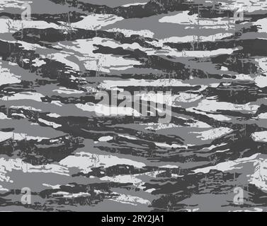 Urban camouflage seamless pattern. Tiger scratched texture. Stock Vector