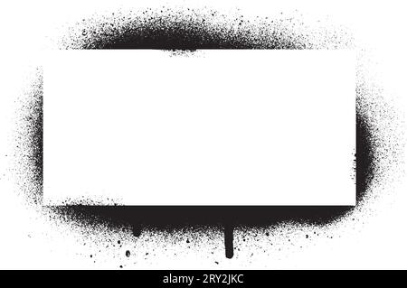 Spray graffiti stencil template Stock Vector