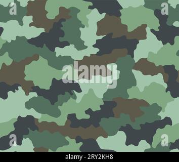 ''Oak leaf'' puzzle camouflage design. Seamless pattern. Woodland five color scheme. Ideal for hunting and military purposes. Stock Vector