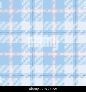 Plaid (tartan) seamless pattern. Baby color scheme. Stock Vector