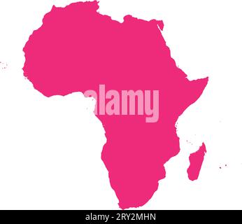 ROSE CMYK color map of AFRICA Stock Vector