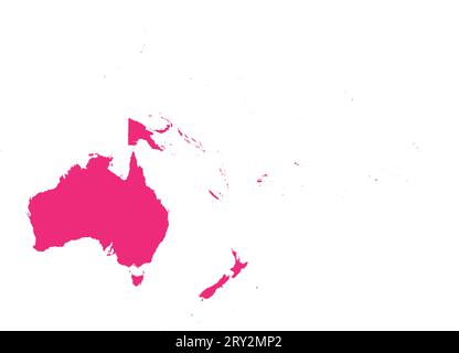ROSE CMYK color map of OCEANIA Stock Vector