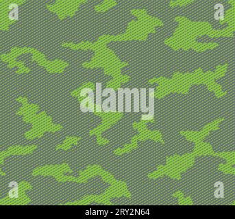 Camouflage seamless pattern. Diagonal dashed lines. Dark gray and green colors. Stock Vector