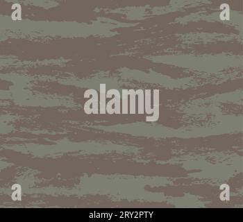 Woodland camouflage seamless pattern. Tiger stripes texture. Olive green and brown color. Stock Vector