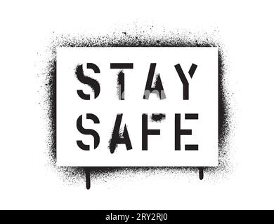 Danger sign stencil graffiti black spray paint Vector Image