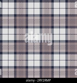 Plaid (tartan) seamless pattern. Light brown, white and blue color. Scottish, lumberjack and hipster fashion style. Stock Vector