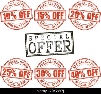 Set of grunge stamps 'Special offer' Stock Vector