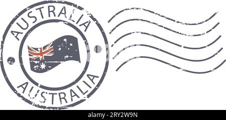 Postal grunge stamp 'Australia' Stock Vector