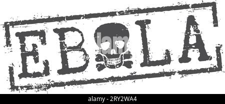 Black grunge stamp 'Ebola' Stock Vector
