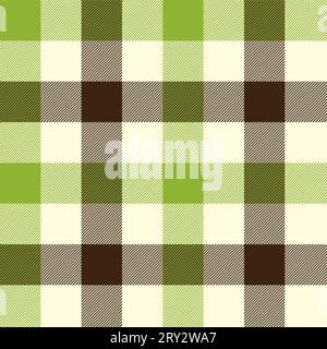 Plaid seamless pattern. Green, white, brown. Scottish, lumberjack and hipster fashion style. Stock Vector
