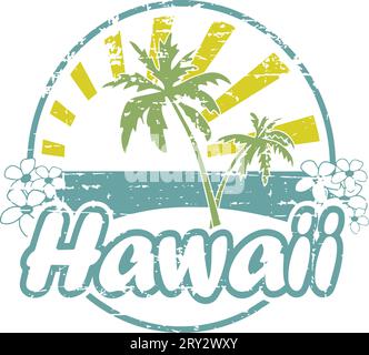 Grunge rubber stamp 'Hawaii' Stock Vector