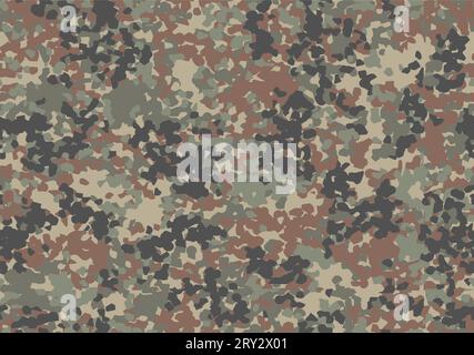 Military and hunting camouflage 'splotchy' seamless pattern. Five colors. Very effective in the natural environment. Stock Vector