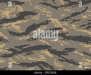 Camouflage seamless pattern.Tiger stripes Stock Vector