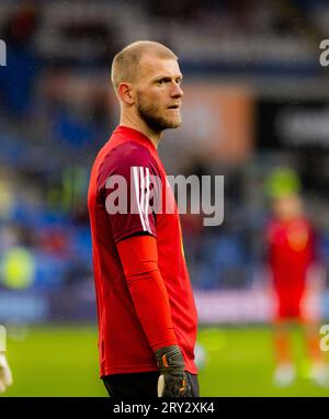 Cardiff, Wales  - 28 March 2023: Group D UEFA European Championship Qualifying fixture Wales vs Latvia at Cardiff City Stadium. Stock Photo