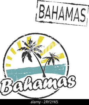 Two grunge rubber stamps 'BAHAMAS' Stock Vector