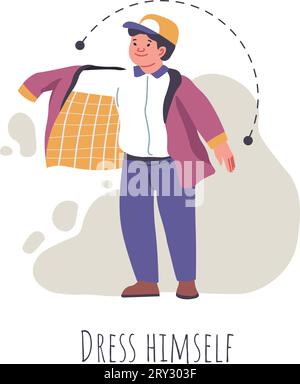 Lifestyle of children with down syndrome, vector Stock Vector