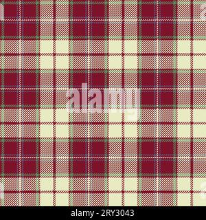 Plaid (tartan) seamless pattern. Dark red (wine),white, green, blue color. Stock Vector