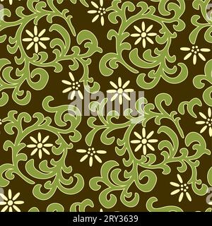 herbal seamless pattern Stock Vector