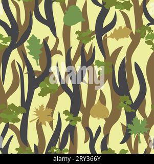 Camouflage seamless pattern Stock Vector
