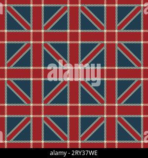 Plaid seamless pattern. British flags Stock Vector