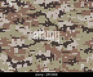 Pixel camouflage seamless pattern Stock Vector