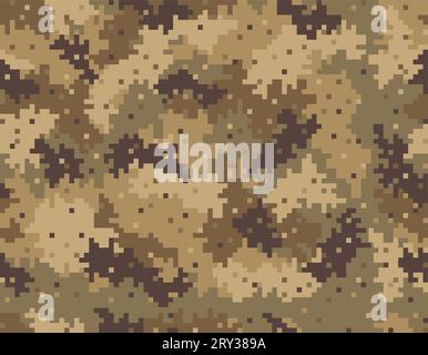 Pixel Camouflage seamless pattern Stock Vector