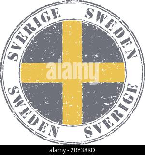 Grunge stamp 'Sweden' Stock Vector