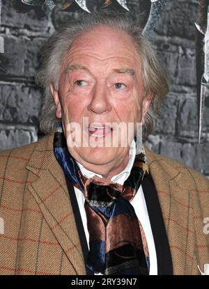 New York, USA. 04th Apr, 2011. Sir Michael Gambon Harry Potter: The Exhibition - Grand Opening. Held at Discovery Times Square Exposition Center on April 4, 2011. © Steven Bergman Credit: AFF/Alamy Live News Stock Photo