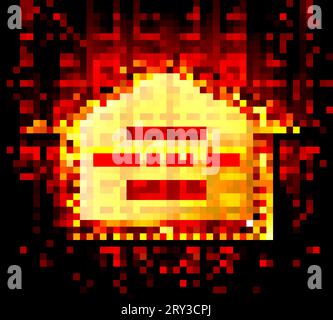 Orange, yellow and reddish color vintage bright and colorful illuminated metallic display arrow sign with glowing light bulbs isolated against the bac Stock Vector