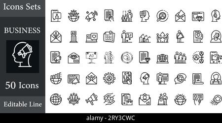set of BUSINESS icons vectors Stock Vector