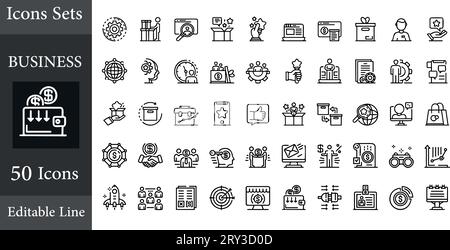 set of BUSINESS icons vectors Stock Vector
