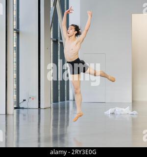 Dancer Lee Ju Ho performs on runway for MMAM by Hyun Park at Concept ...