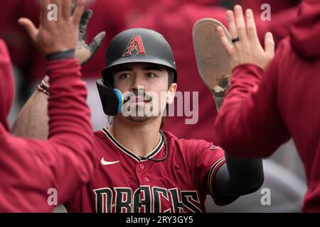 Arizona Diamondbacks' Ketel Marte plays during a baseball game, Sunday,  June 11, 2023, in Detroit. (AP Photo/Carlos Osorio Stock Photo - Alamy