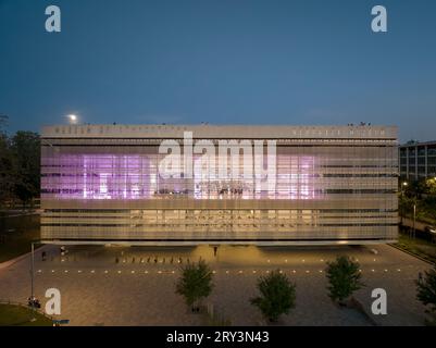 Hungary Budapest Museum of Ethnography at City Park. This is the new museum in Liget project whitch goal is the making amazing the city park of Budape Stock Photo