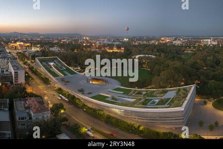Hungary Budapest Museum of Ethnography at City Park. This is the new museum in Liget project whitch goal is the making amazing the city park of Budape Stock Photo