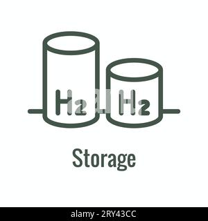 Clean Hydrogen Production with Green Energy Icon Set Stock Vector