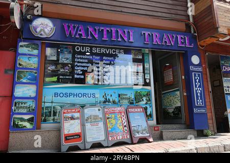 Wantini Travel Agency in the Sultanahmet district of Istanbul Stock Photo