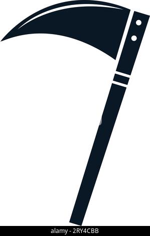 halloween sickle silhouette Stock Vector