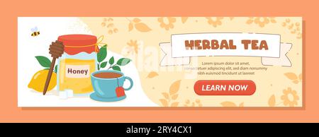 Banner with tea vector concept Stock Vector