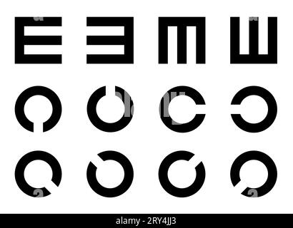 vector Snellen eye test chart Stock Vector Image & Art - Alamy