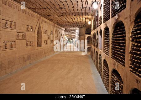Une fontaine à vin la Milestii Mici winery en Moldavie Photo Stock - Alamy