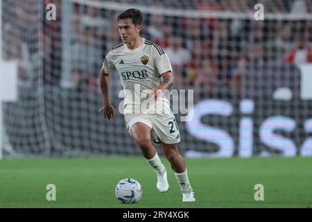 Genoa, Italy. 28th Sep, 2023. Paulo Dybala of AS Roma during the Serie A match at Luigi Ferraris, Genoa. Picture credit should read: Jonathan Moscrop/Sportimage Credit: Sportimage Ltd/Alamy Live News Stock Photo