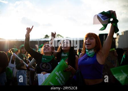 Bogota, Colombia. 28th Sep, 2023. Women take part during the International Safe Abortion Day in Bogota, Colombia, on September 28, 2023. Colombia's constitonal court decriminalized abortions until week 24 on February 2022. Photo by: Chepa Beltran/Long Visual Press Credit: Long Visual Press/Alamy Live News Stock Photo